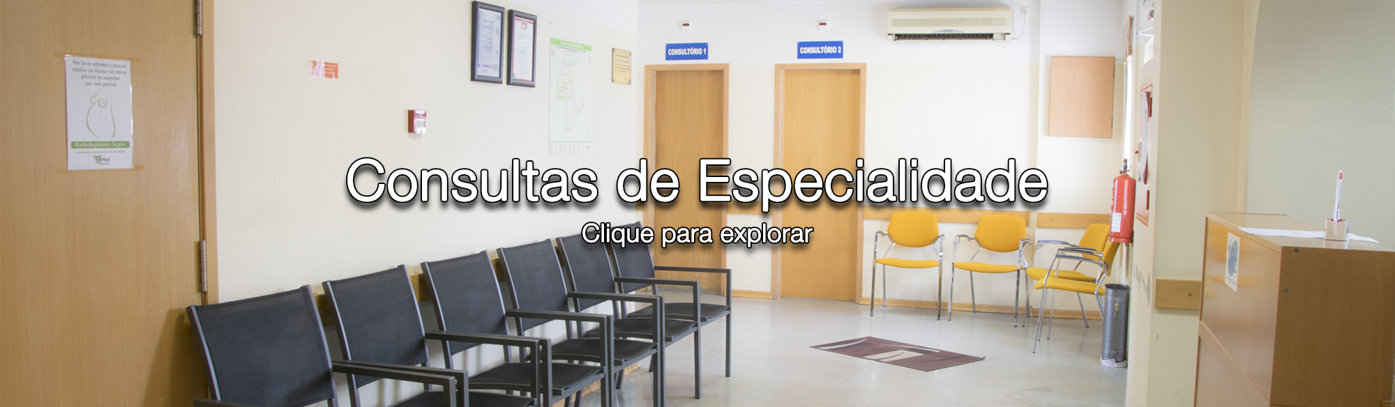 Cardiologia, Fisioterapia, Dermatologia, Dietética, Imunoalergologia, Medicina Dentária, Neurologia, Nutrição, Ortopedia, Reumatologia, Oftalmologia